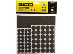 STAYER коричневые, самоклеящиеся, 98 шт, набор мебельных накладок (40916-H98)