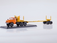 Ural-43204-10 timber carrier with trailer orange-yellow 1:43 Start Scale Models (SSM)