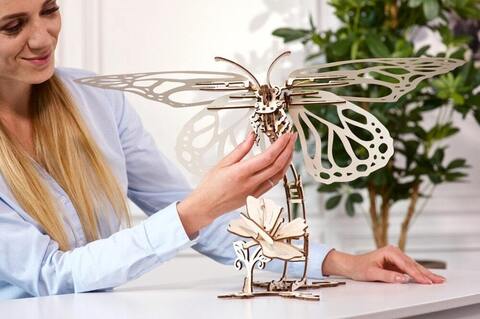 Бабочка (Butterfly) от Ugears, деревянный конструктор, Сборная механическая модель, 3D пазл