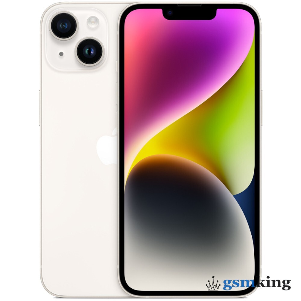 Смартфон Apple iPhone 14 256GB Starlight «Сияющая звезда» A2882 MPW43 EU  DUAL SIM (nano SIM + eSIM) - цена 0.0 ₽.