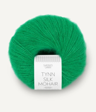 Пряжа Sandnes Garn Tynn Silk Mohair 8236 ярко-зеленый