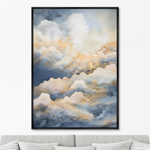 ArtNoMore - Репродукция картины на холсте Clouds over the mountains, No 2, 2024г.