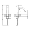 Gessi 54002#727 Gessi 316 Смеситель для раковины на 1 отверстие, без донного клапана, цвет Brushed Brass PVD