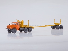 Ural-43204-10 timber carrier with trailer orange-yellow 1:43 Start Scale Models (SSM)