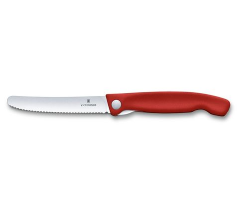 Нож кухонный складной Victorinox Classic, 110 mm, Wavy Edge, Red (6.7831.FB)