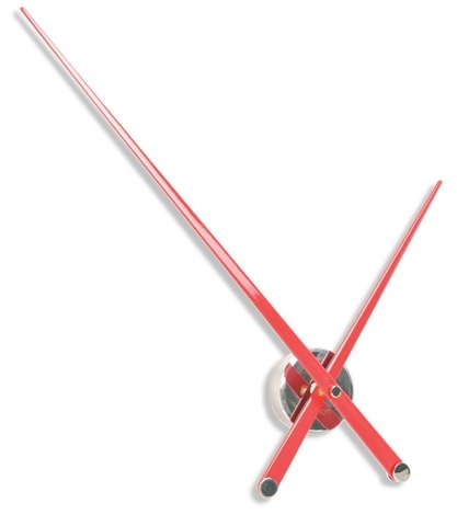 Часы Nomon  AXIOMA L, RED. (основание - хромированная сталь/стрелки - красный лак) D=100см