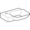 Раковина Geberit myDay: Белый / Специальное керамическое покрытие KeraTect, B=40см, H=10.5см, T=28см, Отверстие под смеситель=Левая, Перелив=Без