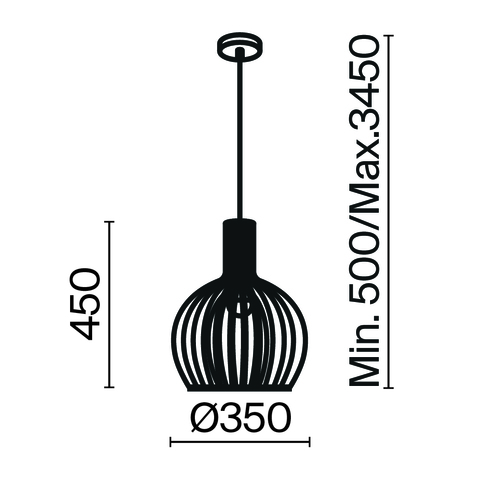 Подвесной светильник Maytoni Roots MOD194PL-01W