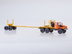 Ural-43204-10 timber carrier with trailer orange-yellow 1:43 Start Scale Models (SSM)