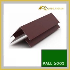 Угол наружный сложный 75мм RALL 6002-Лиственно- зеленый 0,45мм 2м