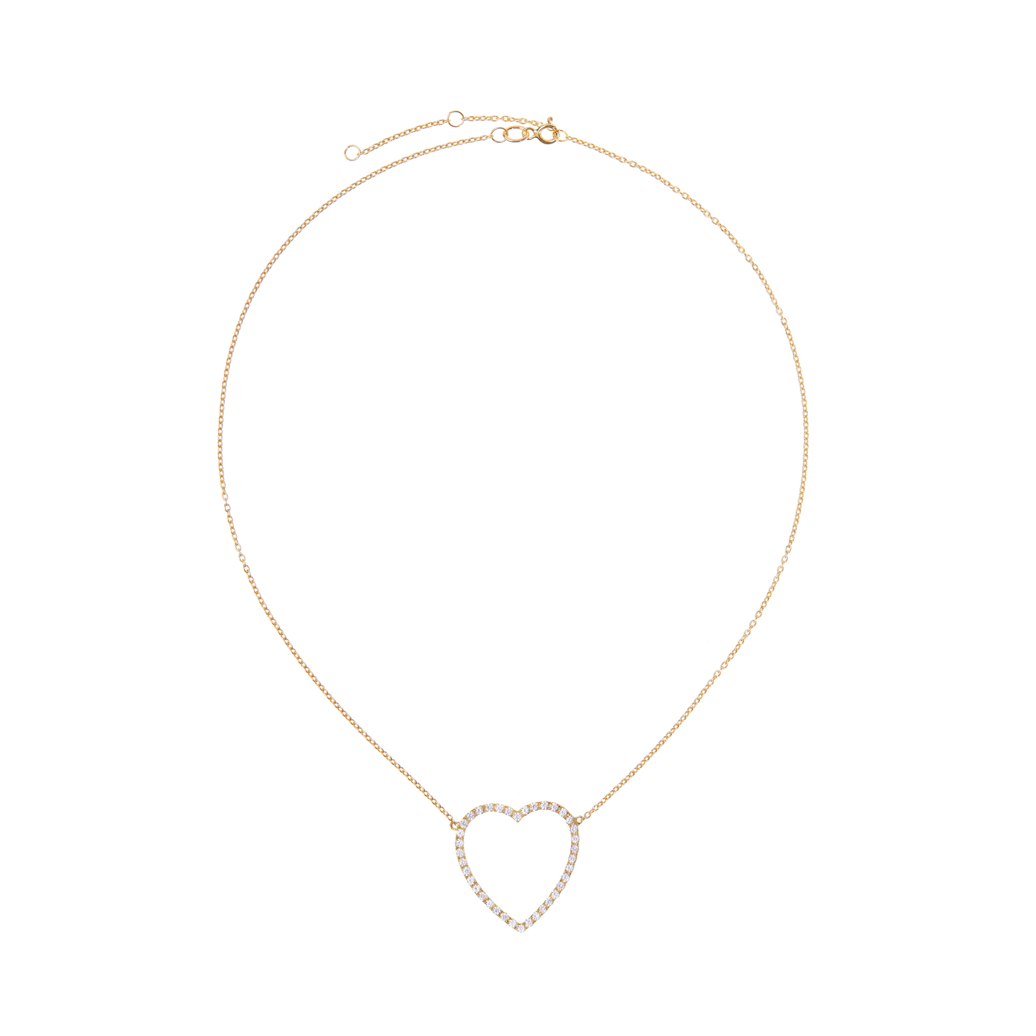 VIVA LA VIKA Колье Gold Heart Necklace – Crystal viva la vika колье piped edge crystal necklace – white