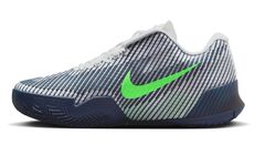 Теннисные кроссовки Nike Zoom Vapor 11 Clay - white/green strike/midnight navy