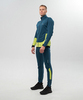 Элитный утеплённый лыжный костюм Nordski Race Dark Jeans / Lime мужской