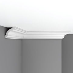 Плинтус потолочный гладкий Decomaster 96259F гибкий 75х75х2400мм