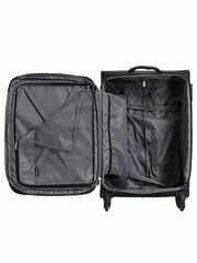 Чемодан Redmond тканевый облегченный средний M+ Черный NF05L24 68х25+3х42 см с расширением
