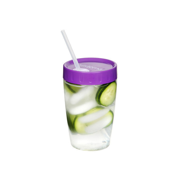 Стакан с трубочкой Sistema 