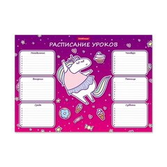 Расписание уроков А4 210 х 297 мм, Erich Krause "Единорожка"