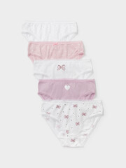набор трусы/ уп  для девочки  МП 1931-5уп/сиреневый,белый,св.розовый