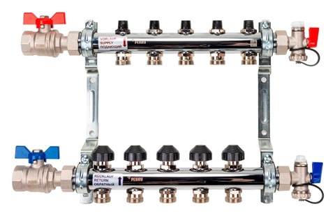 Рехау HKV 5 контуров коллектор для радиаторного отопления (12180513001)
