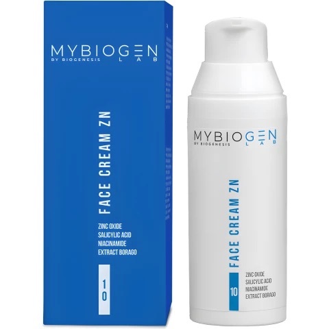 MYBIOGEN Крем для жирной и комбинированной кожи 10 ZN 50 мл | FACE CREAM 10 ZN
