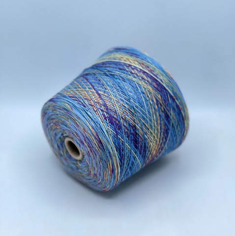 Бобинная пряжа, Calzeteria, 400м. 75% Меринос, 25% Полиамид,Морской круиз, 37578