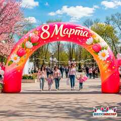 Праздничная арка «8 марта», 6×1×4 м