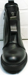 Черные кожаные ботинки осень женские Tina Shoes 292-01 Black.