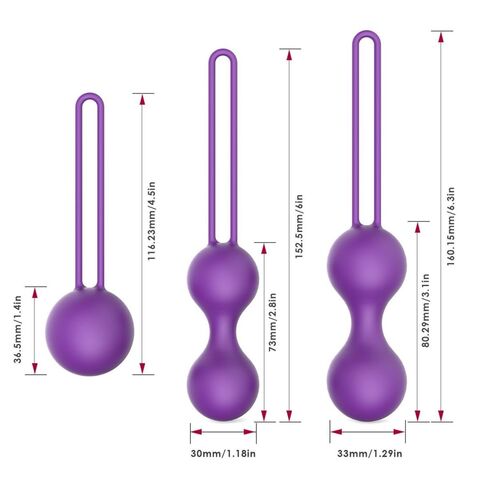 Набор из трех фиолетовых вагинальных шариков Erokay - Erokay EK-1704 фиолетовый