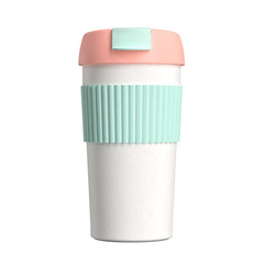 Стакан KissKissFish Стакан-непроливайка KissKissFish Rainbow Vacuum Coffee Tumbler розовый непроливайка