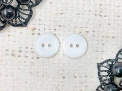 Пуговицы, d 1,25 см, 2 прокола, белый