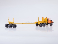 Ural-43204-10 timber carrier with trailer orange-yellow 1:43 Start Scale Models (SSM)