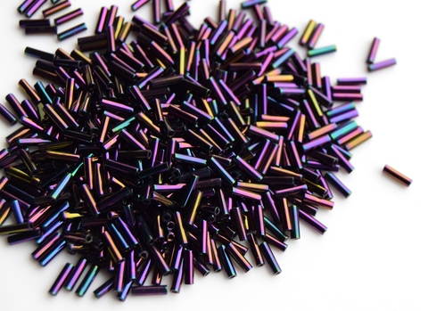 Стеклярус 6мм Миюки, 0454 Metallic Purple Iris