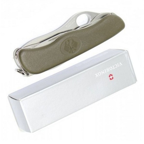 Нож складной Victorinox Military, 111 mm, 10 функций, Green (0.8461.MW4DE)