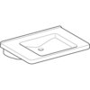 Раковина Geberit Renova Comfort Square, безбарьерная: B=75см, T=55см, Отверстие под смеситель=Без, Перелив=Без, Белый
