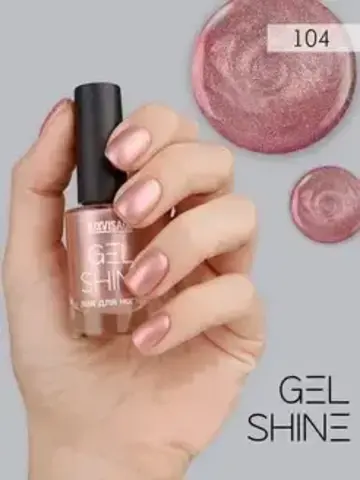 LuxVisage Лак для ногтей GEL SHINE тон 104 бежевый с розовым перламутром 9мл