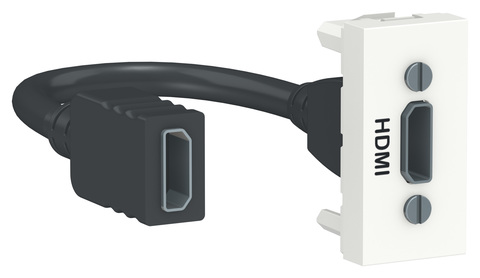 Розетка HDMI. 1 модуль. Цвет Белый. Schneider Electric. Unica Modular. NU343018