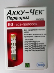 Тест-полоски Акку-Чек Перформа №50 и №100 Roche Diabetes Care GmbH, Германия