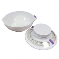 Весы кухонные механические, пластик, Irit, IR-7131, чаша, точн 25 г, до 3 кг, бел