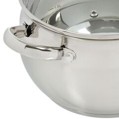 Кастрюля нерж, 3.9 л, с крыш, Daniks, Классика, SD-20, индукц