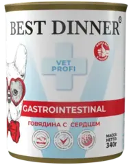 Best Dinner Gastro Intestinal консервы для собак (говядина с сердцем) 340 гр
