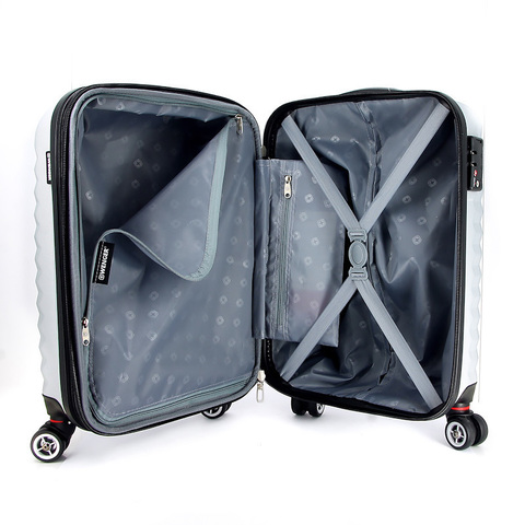 Чемодан Wenger Fribourg, серебристый, 37x23x54 см, 35 л
