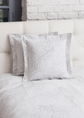 Наволочка декоративная 47x47 Luxberry Coral бело-серая