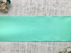 Лента атласная, ш. 5 см, тёмно-мятный