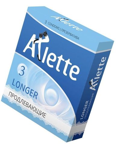 Презервативы Arlette Longer с продлевающим эффектом - 3 шт. - Arlette 803