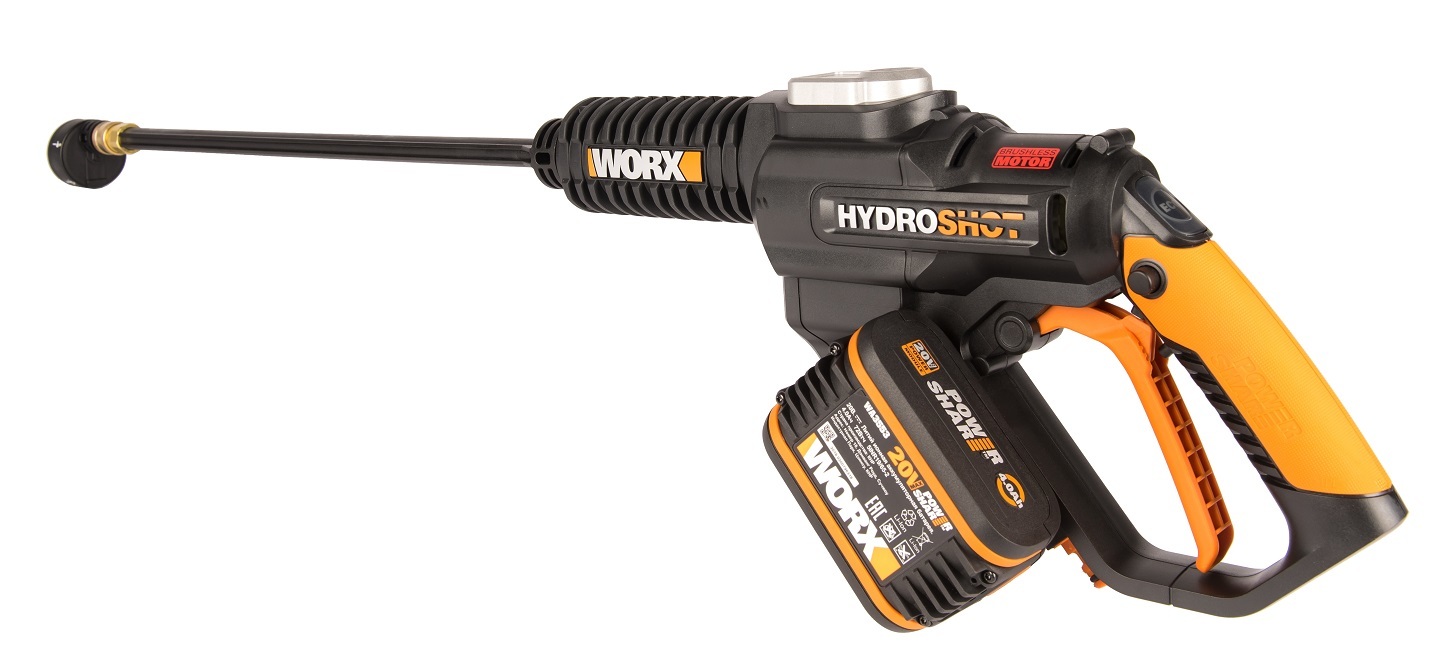 Мойка высокого давления бесщеточная WORX WG630E, 20В, 20 бар, 1*4,0 Ач и ЗУ