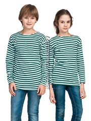 Купить Тельняшка детская пограничная (зеленая полоса) в Магазине тельняшек