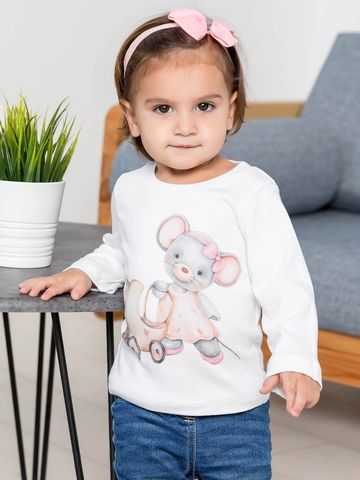 Лонгслив "Мышка с коляской"