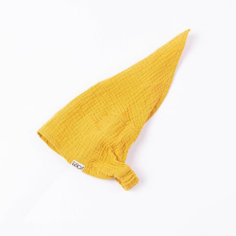 Muslin kerchief with elastic band - Mustard