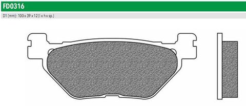 FD0316BE Тормозные колодки дисковые мото SCOOTER ELITE ORGANIC  (FDB2126)  NEWFREN