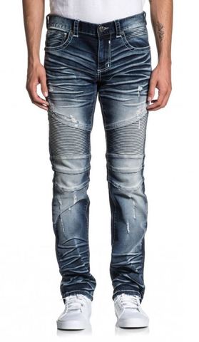 Affliction | Джинсы мужские GAGE FLEUR MAYHEM 110SK066 прямые перед на модели